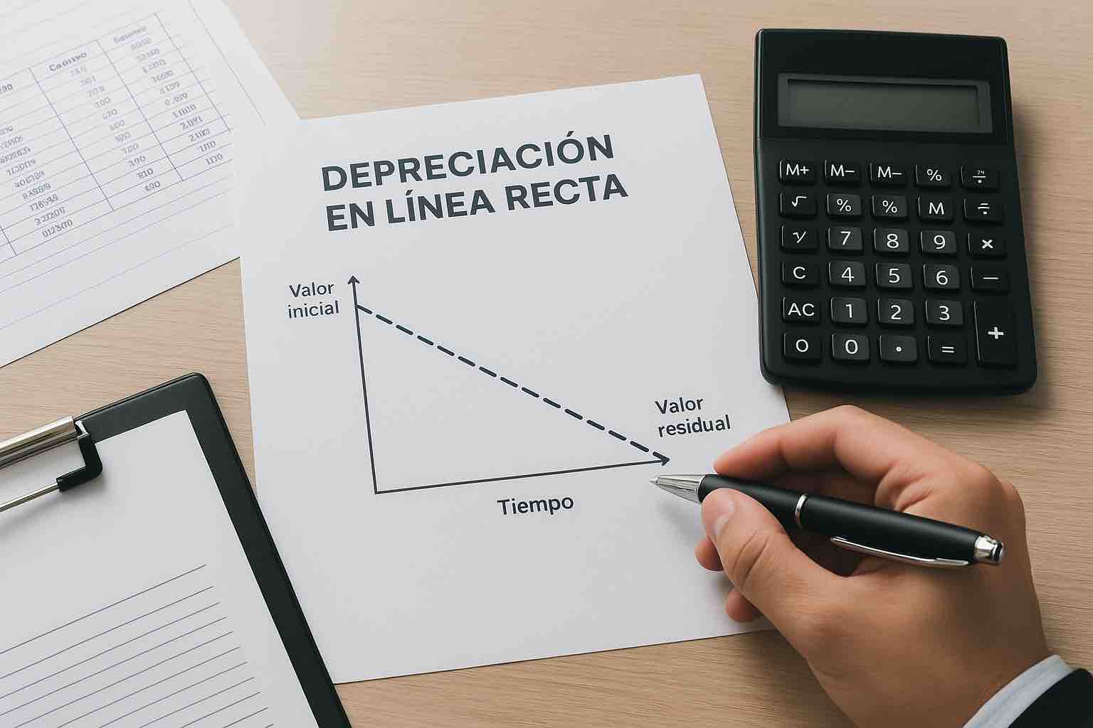 Imagen de portada de Depreciación en línea recta.